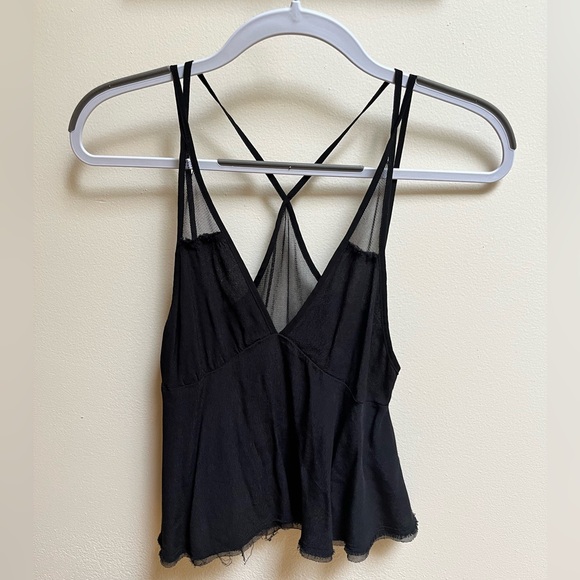 Kimchi Blue - Black Flowy Top - Picture 1 of 3